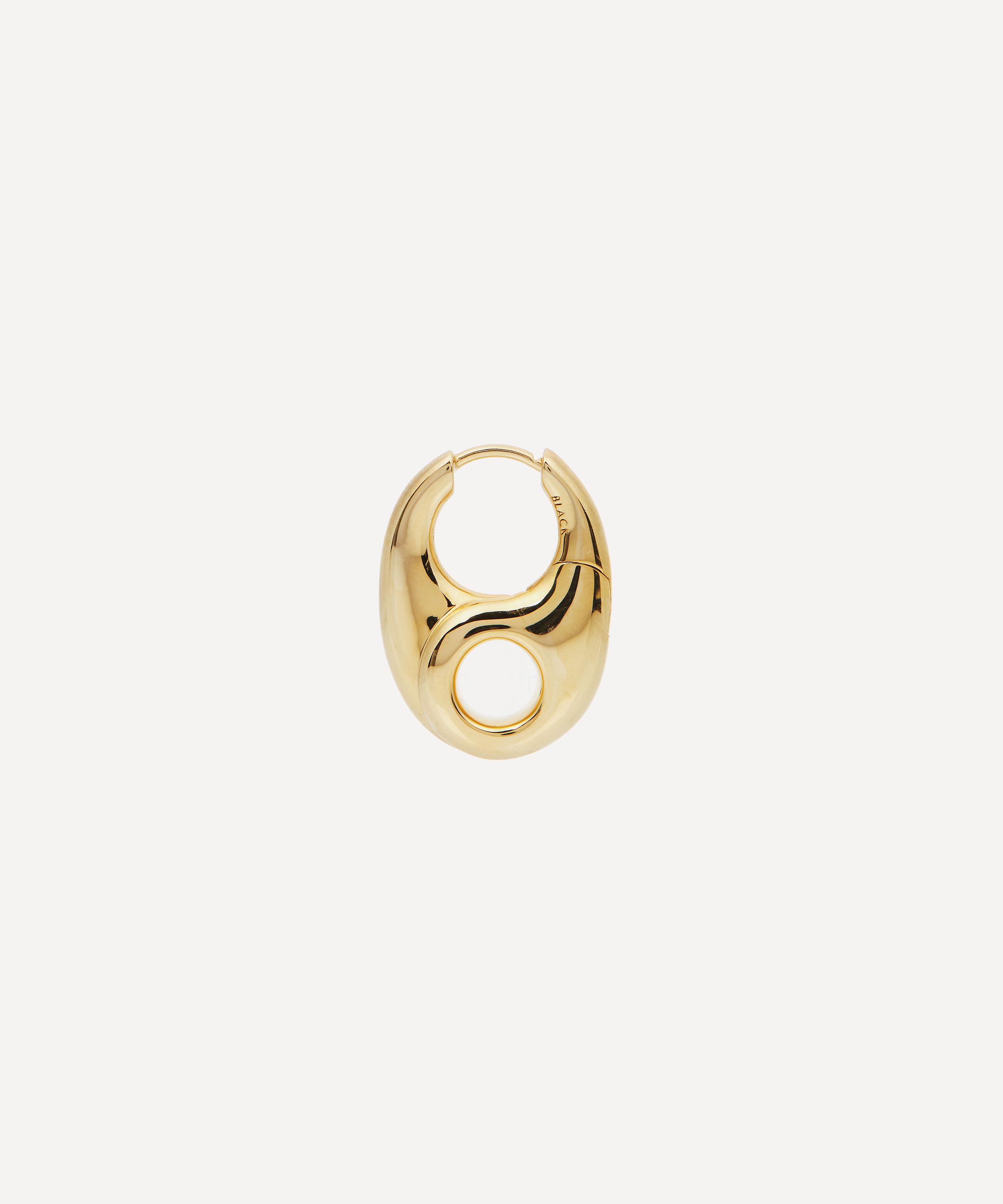 Maria Black - Gold-Plated Vogue White Resin Single Earring Right image number 3