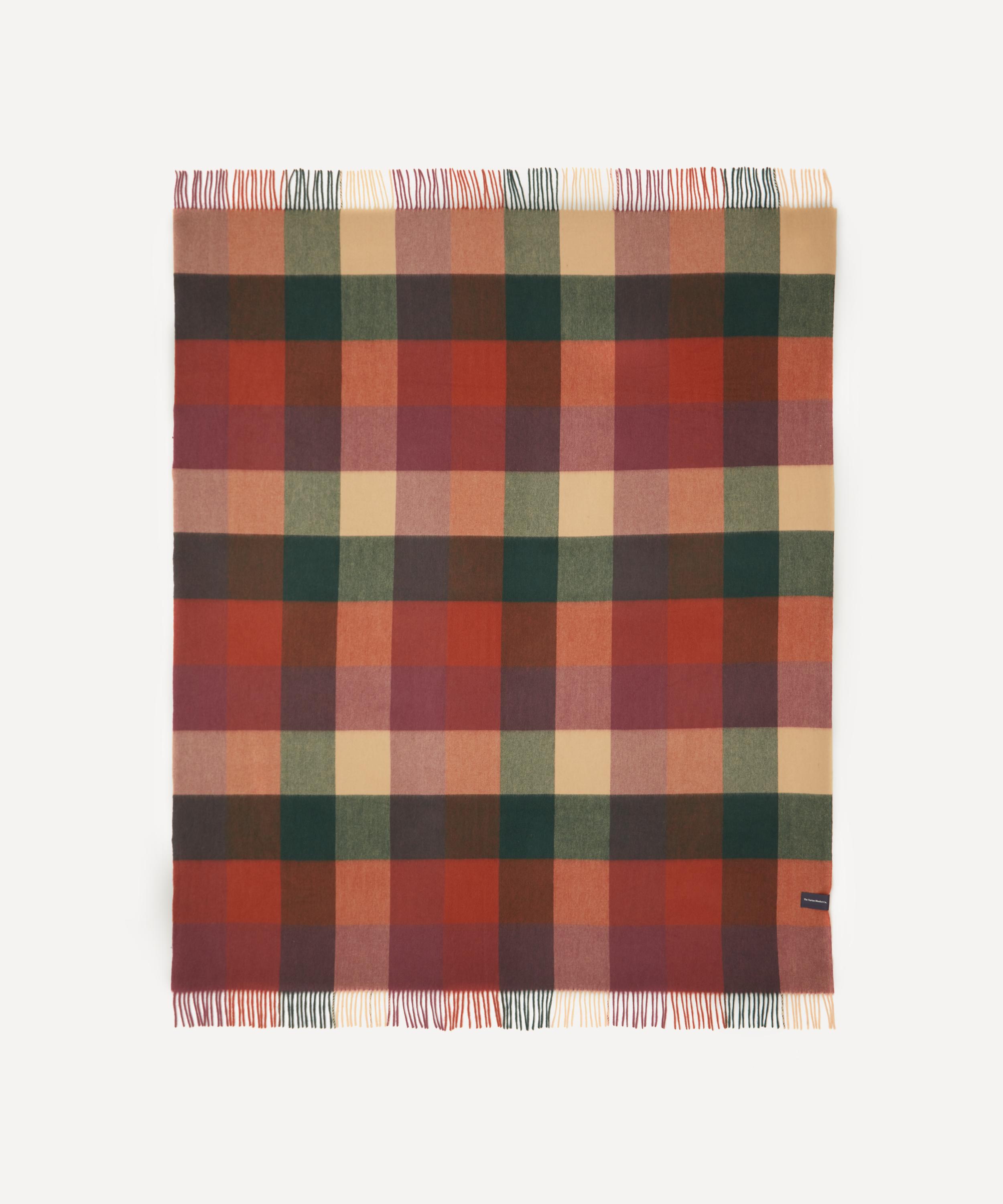 The Tartan Blanket Co. Block Check Lambswool Blanket Liberty