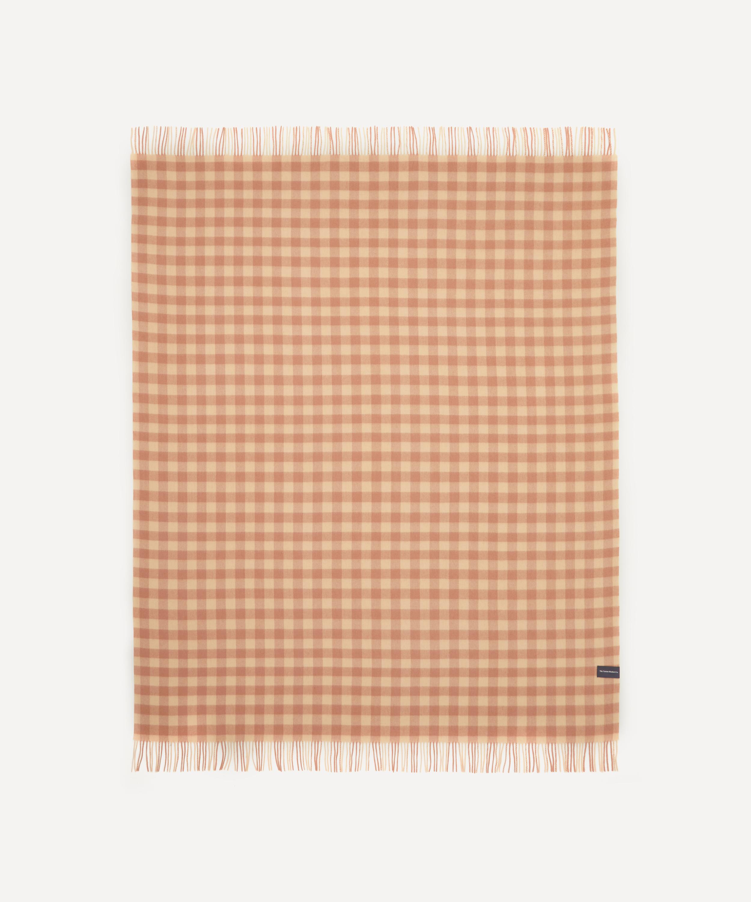 The Tartan Blanket Co. Gingham Lambswool Blanket Liberty