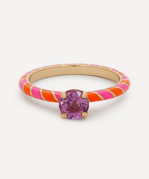 Alice Cicolini - 14ct Gold Memphis Pink Sapphire Candy Cocktail Ring image number null
