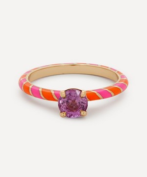 Alice Cicolini - 14ct Gold Memphis Pink Sapphire Candy Cocktail Ring image number 0