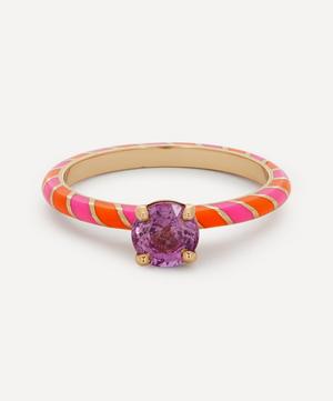 Alice Cicolini - 14ct Gold Memphis Pink Sapphire Candy Cocktail Ring image number 0