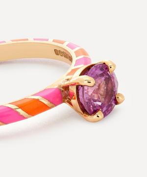 Alice Cicolini - 14ct Gold Memphis Pink Sapphire Candy Cocktail Ring image number 3