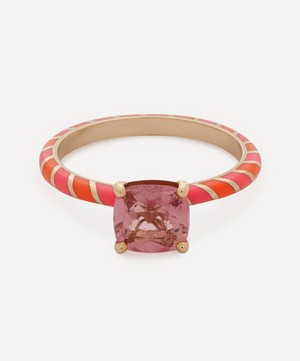 14ct Gold Memphis Pink Sapphire Candy Cocktail Ring