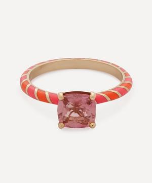 14ct Gold Memphis Pink Sapphire Candy Cocktail Ring