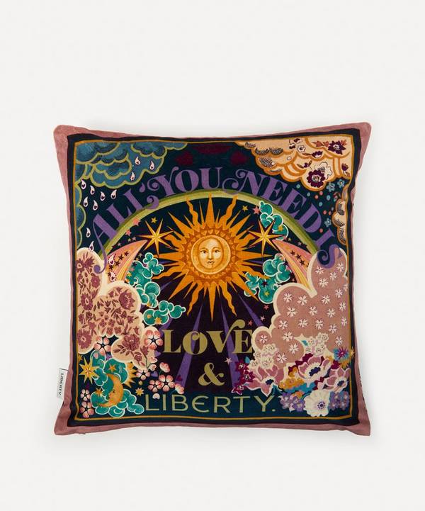 Liberty - All You Need Is Love & Liberty Square Velvet Cushion