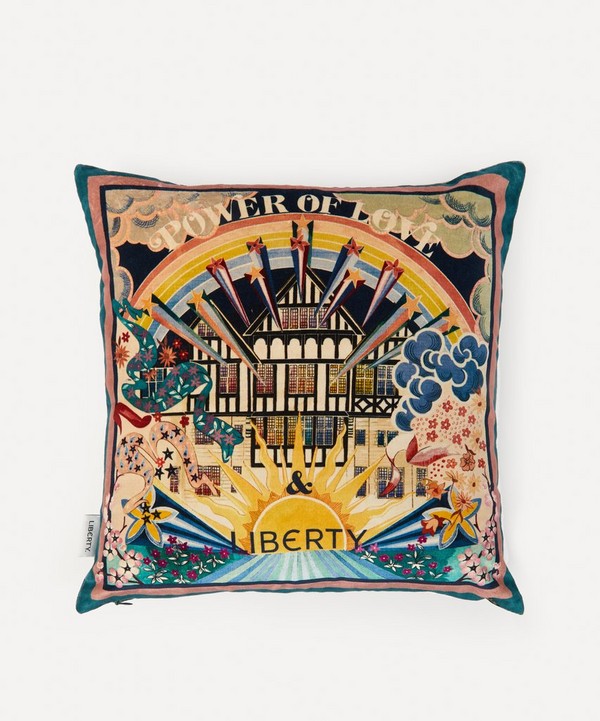 Liberty - The Power of Love & Liberty Square Velvet Cushion image number null