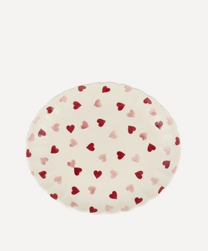 Emma Bridgewater - Pink Hearts Small Fluted Oval Platter image number 0