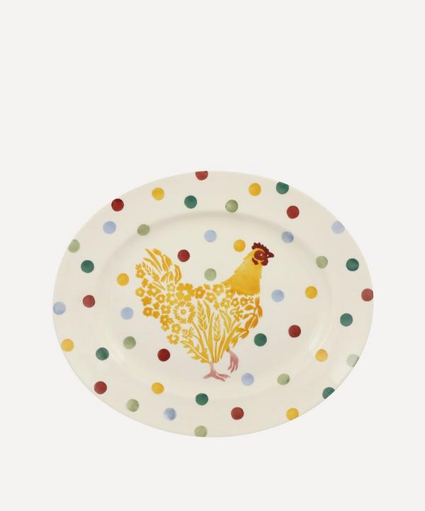 Emma Bridgewater - Spring Chickens Medium Oval Platter image number null