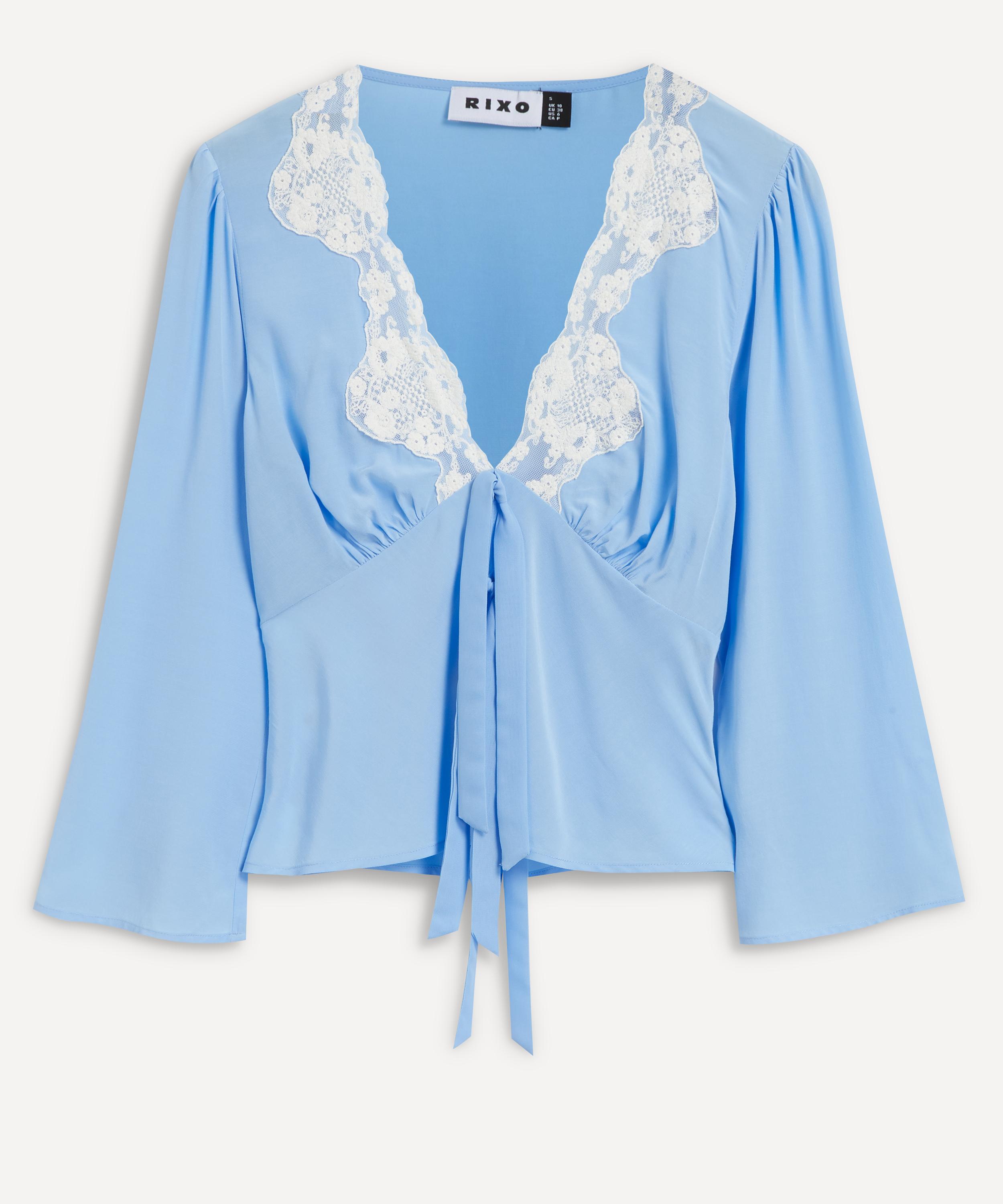 RIXO - Rochelle V-Neck Blouse image number 0