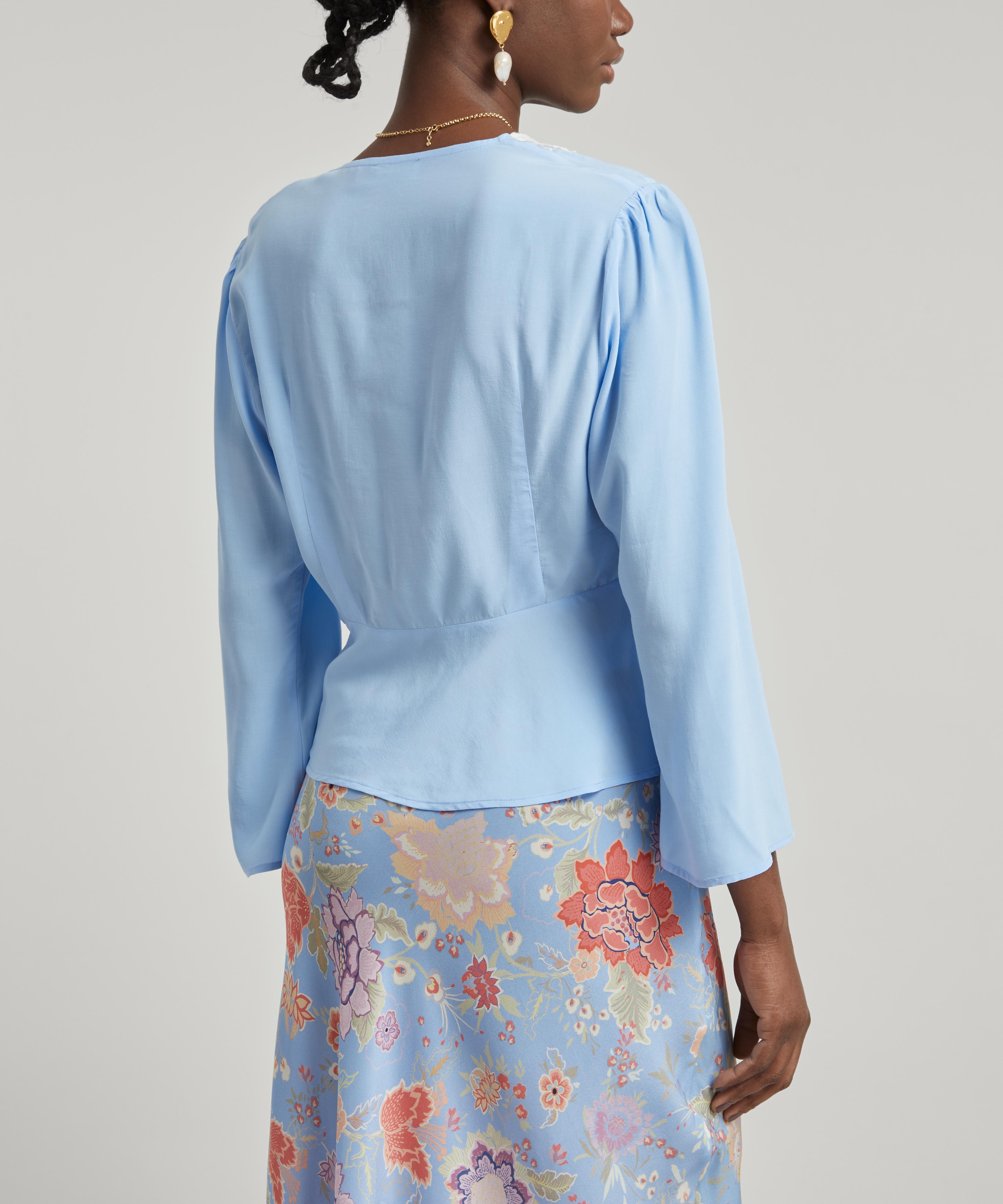 RIXO - Rochelle V-Neck Blouse image number 3