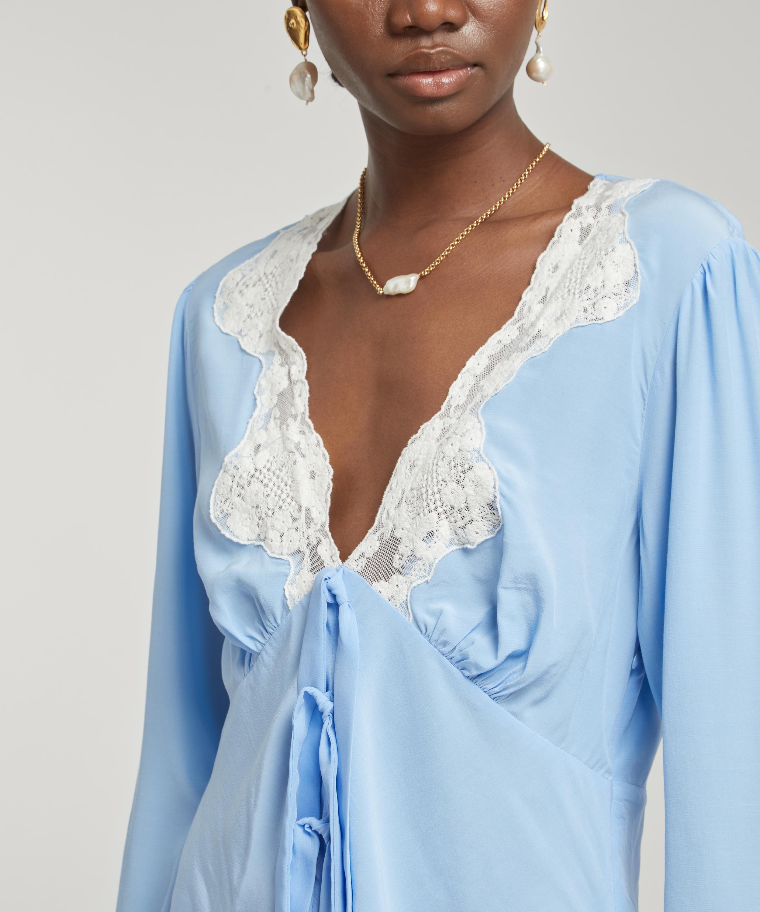 RIXO - Rochelle V-Neck Blouse image number 4