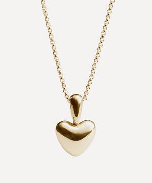Gold-Plated Voluptuous Heart Pendant Necklace