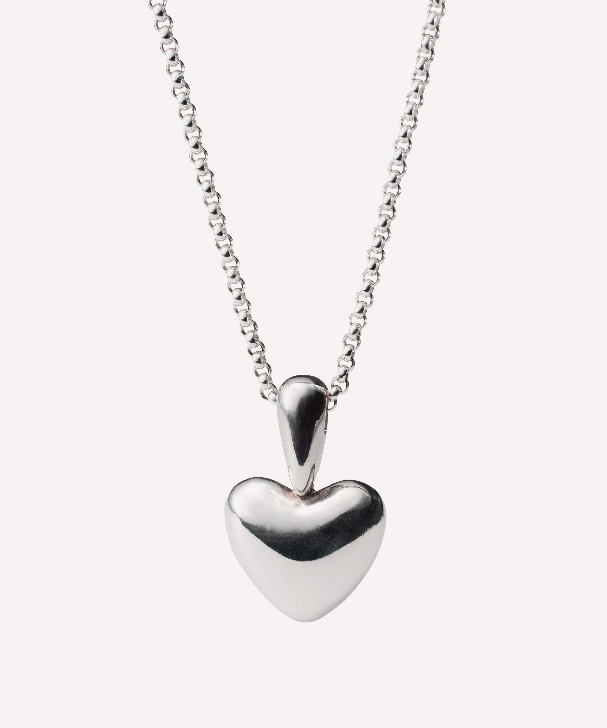 Annika Inez Silver Voluptuous Heart Pendant Necklace