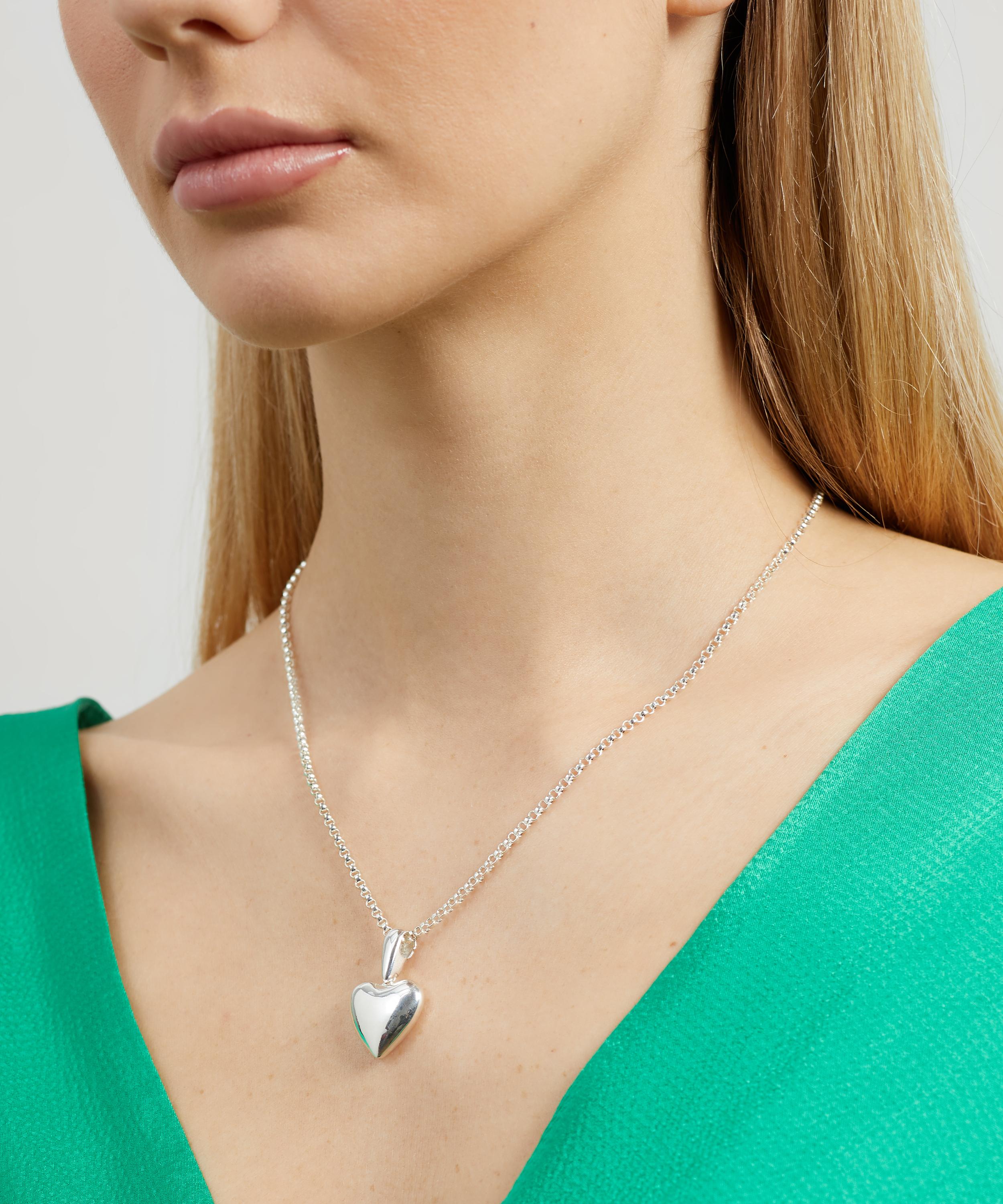 Annika Inez Silver Voluptuous Heart Pendant Necklace | Liberty