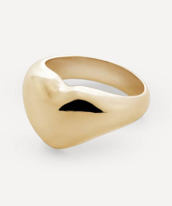 Annika Inez - Gold Plated Vermeil Silver Heart Ring image number 0