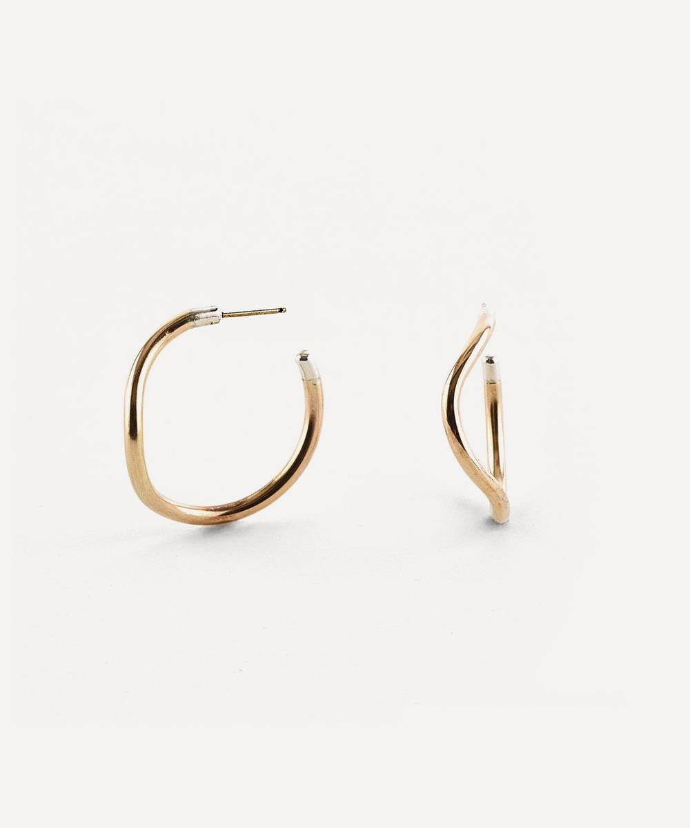 Annika Inez - 14ct Gold-Filled Wave Hoop Earrings