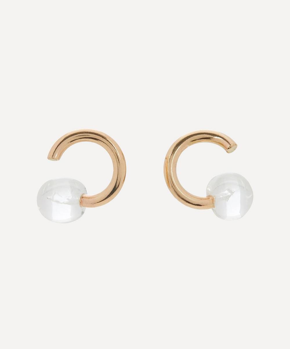 Annika Inez - 14ct Gold-Filled Dewy Coil Glass Bead Earrings