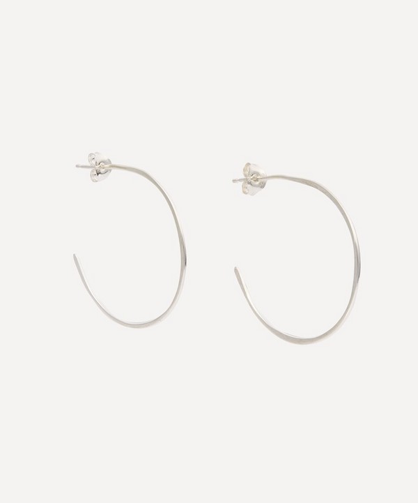 Studio Adorn - Sterling Silver Free-Formed Open Hoop Earrings image number null