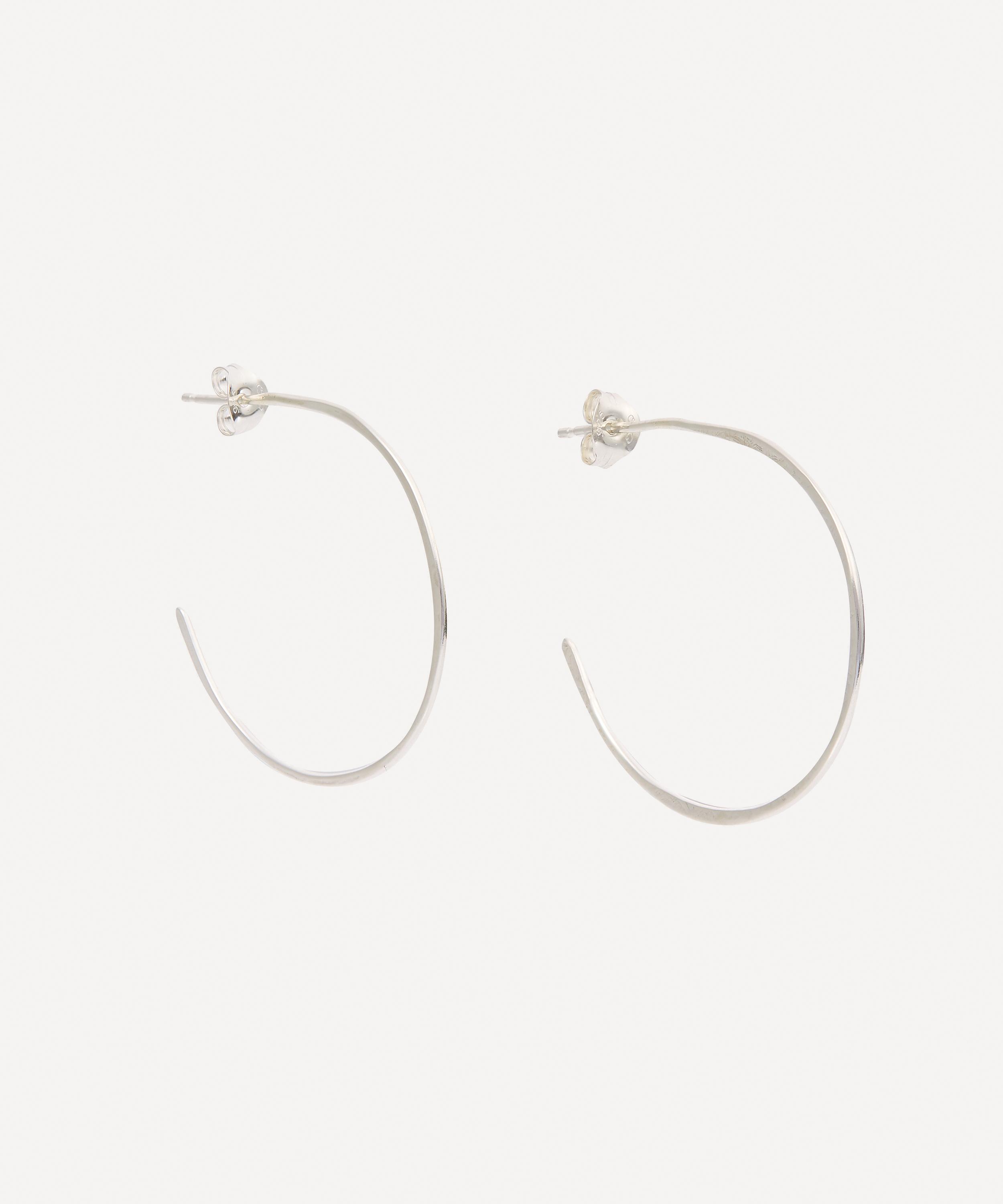 Studio Adorn - Sterling Silver Free-Formed Open Hoop Earrings image number 0