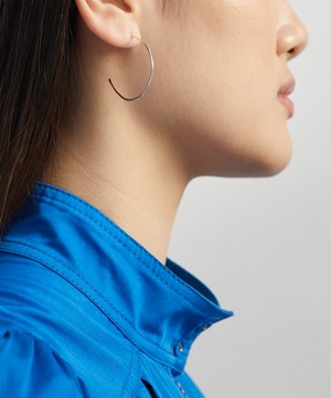 Studio Adorn - Sterling Silver Free-Formed Open Hoop Earrings image number 1
