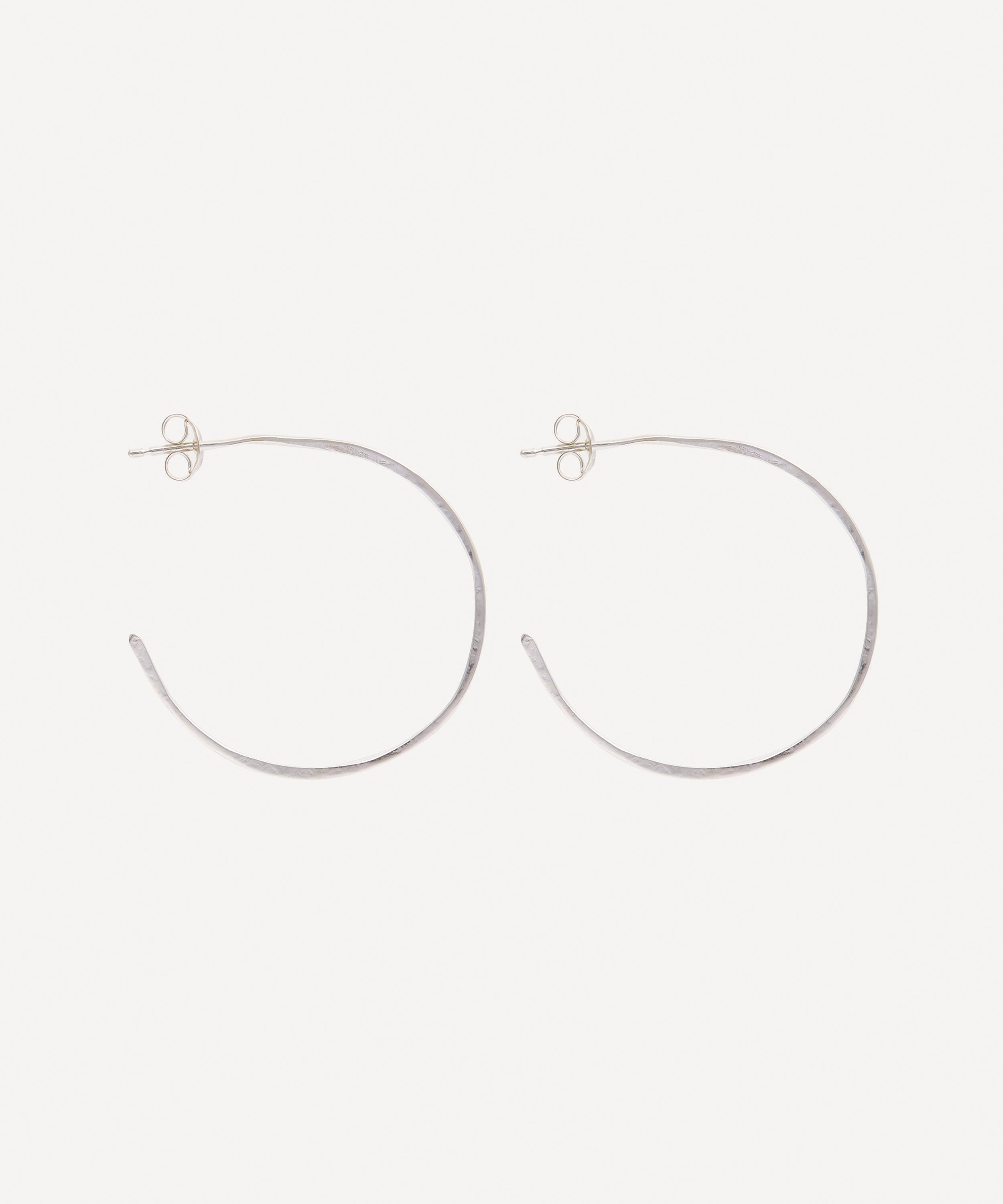 Studio Adorn - Sterling Silver Free-Formed Open Hoop Earrings image number 2