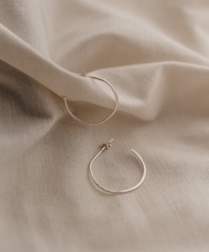 Studio Adorn - Sterling Silver Free-Formed Open Hoop Earrings image number 3