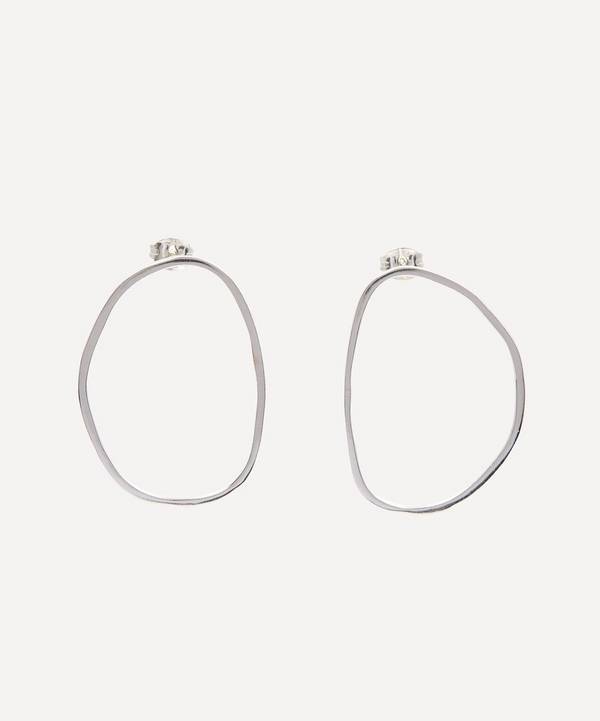 Studio Adorn - Sterling Silver Free-Formed Organic Oval Stud Earrings
