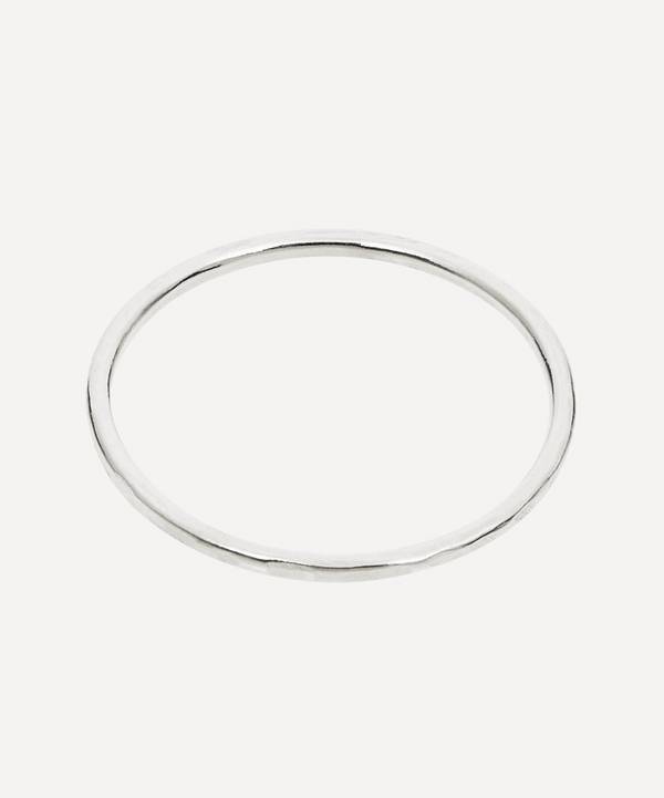 Studio Adorn - Sterling Silver Plain Hammered Stacking Band Ring