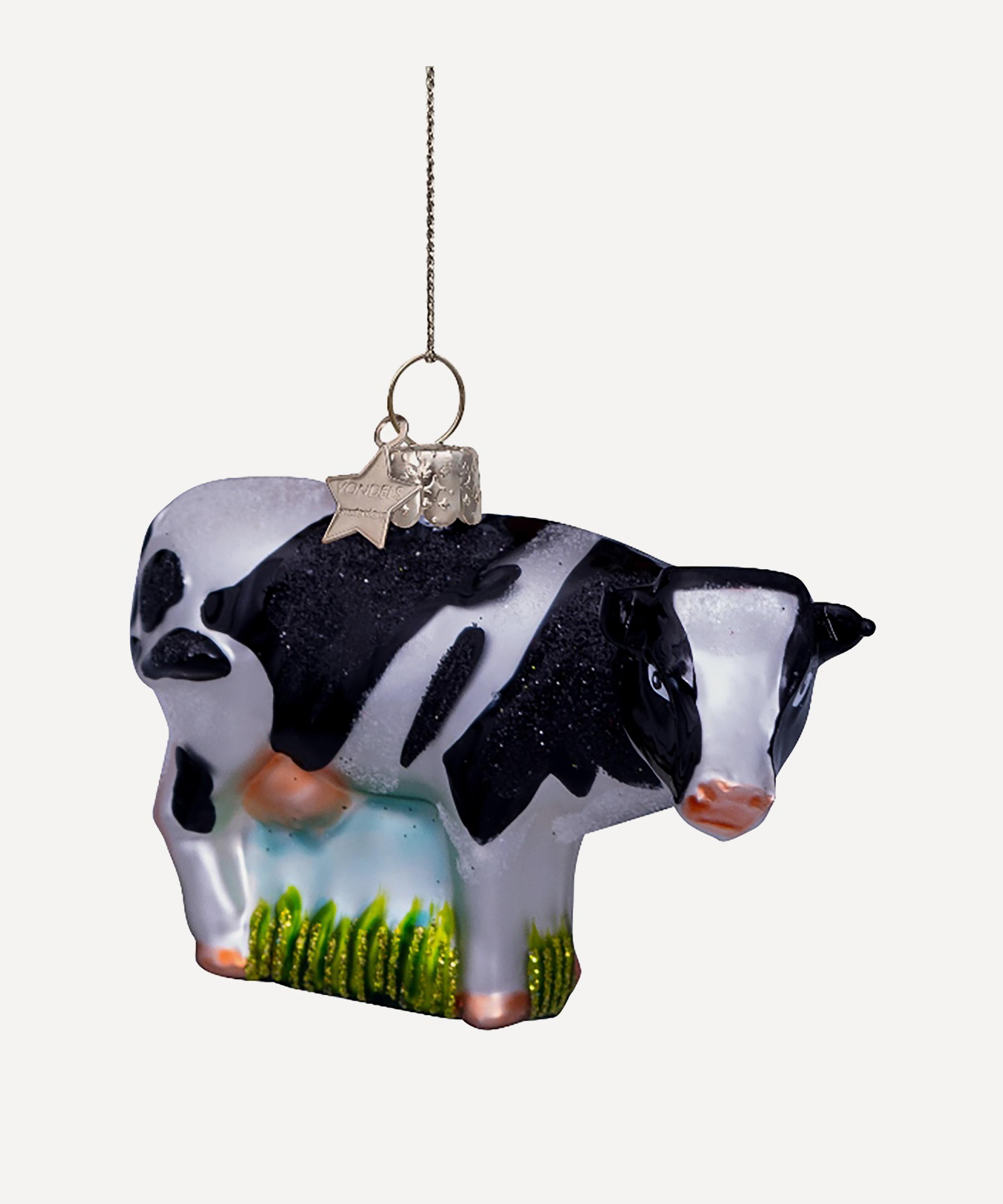 Christmas - Glass Cow Ornament image number 2