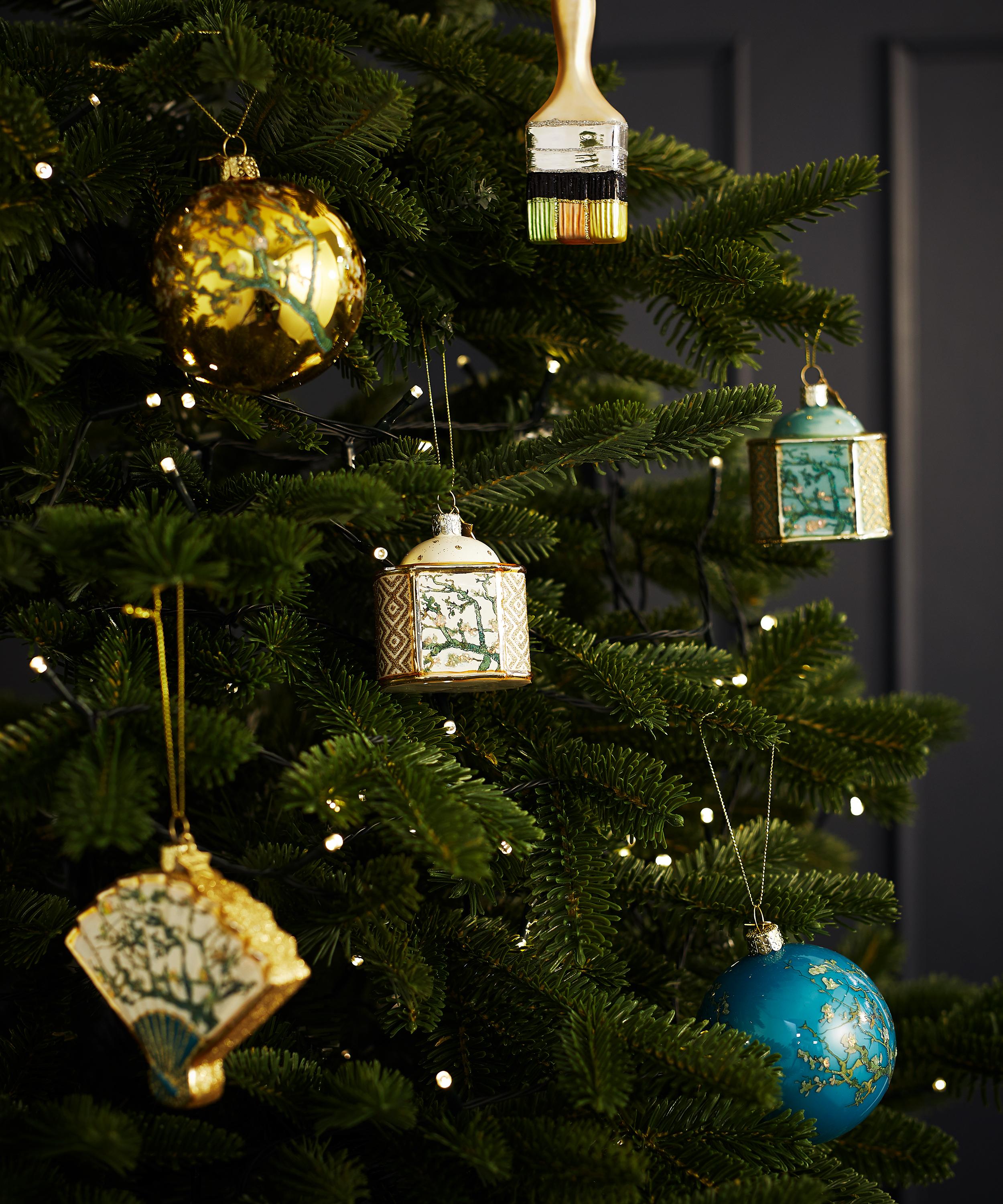 Christmas - Glass Van Gogh Blossom Ornament image number 1
