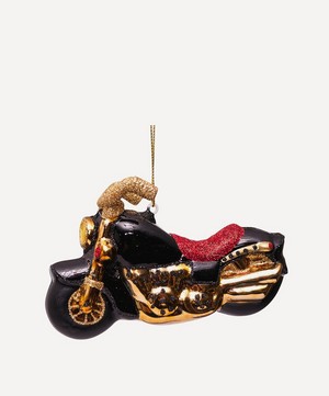 Christmas - Glass Motorcycle Ornament image number 0