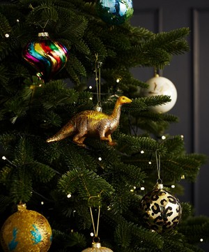 Christmas - Glass Dinosaur Ornament image number 1