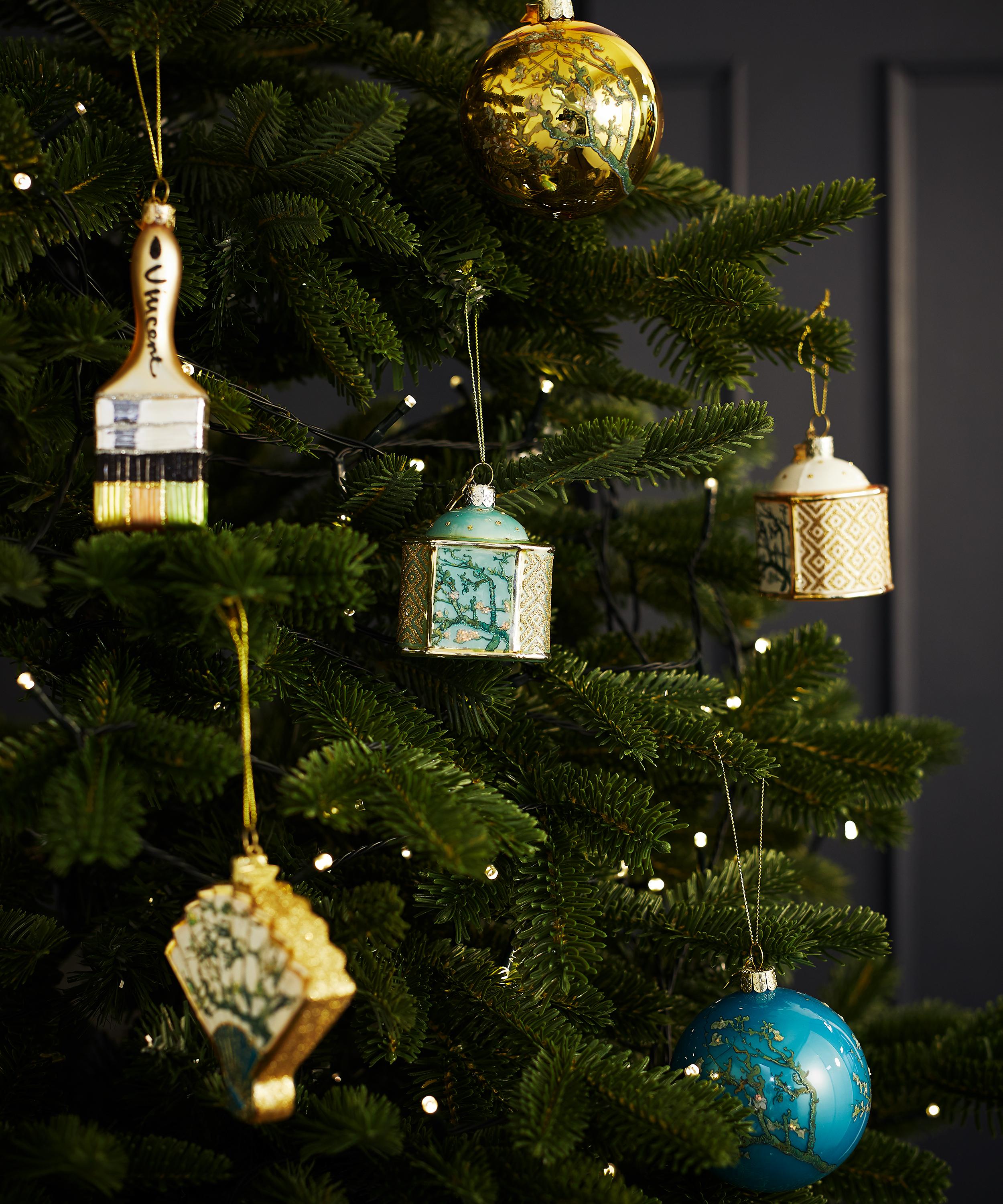 Christmas - Glass Van Gogh Blossom Ornament image number 1