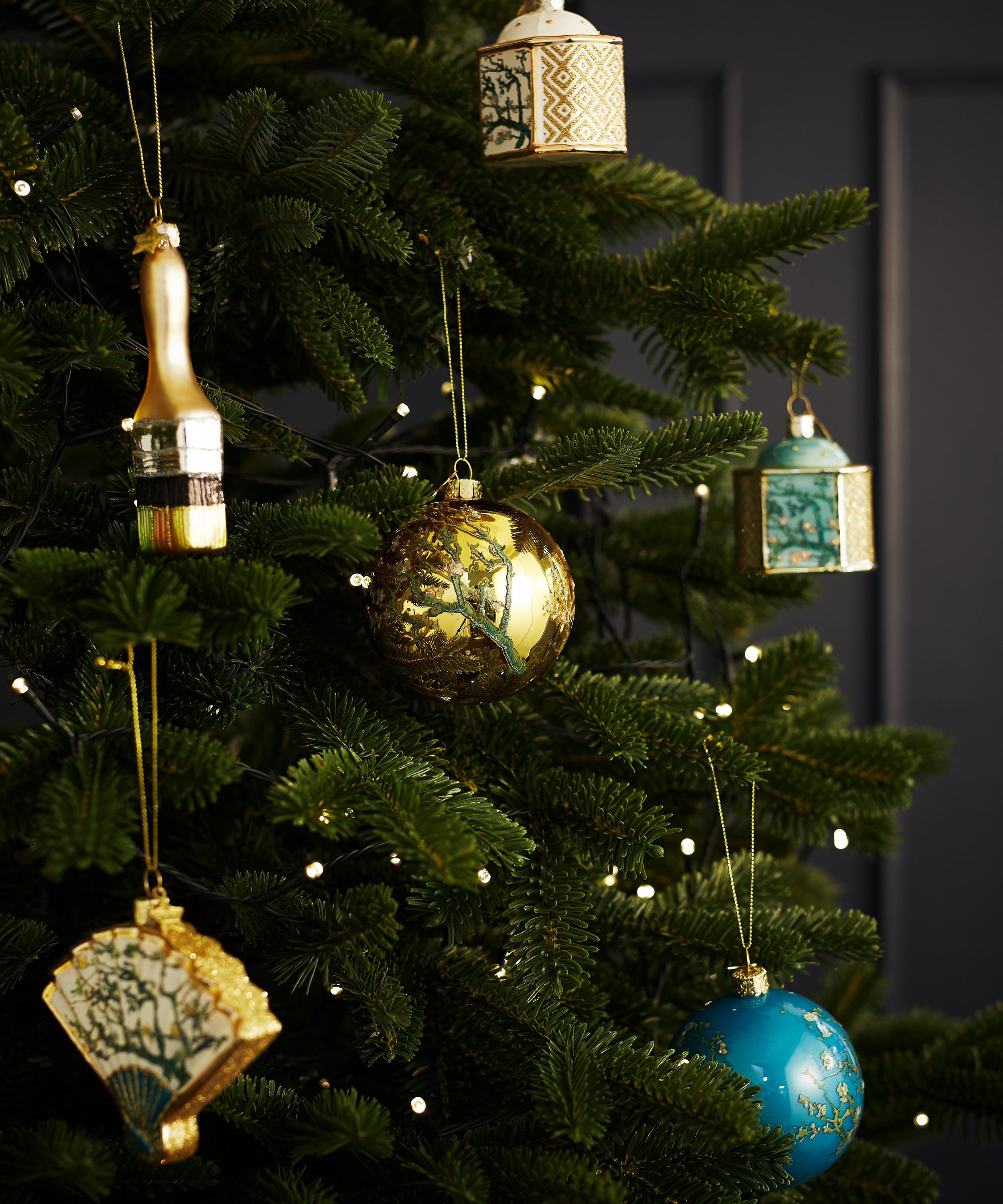 Christmas - Glass Van Gogh Blossom Bauble image number 1