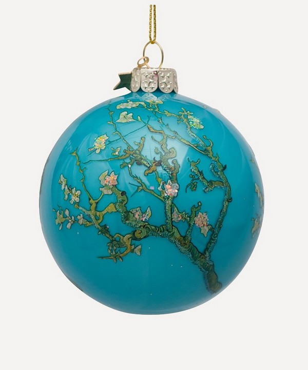 Christmas - Glass Van Gogh Blossom Ornament image number null