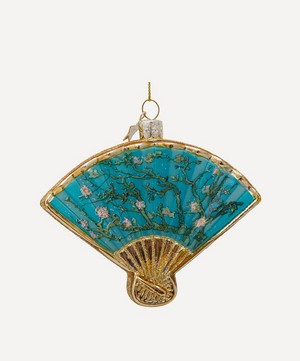 Christmas - Glass Van Gogh Blossom Fan Ornament image number 0