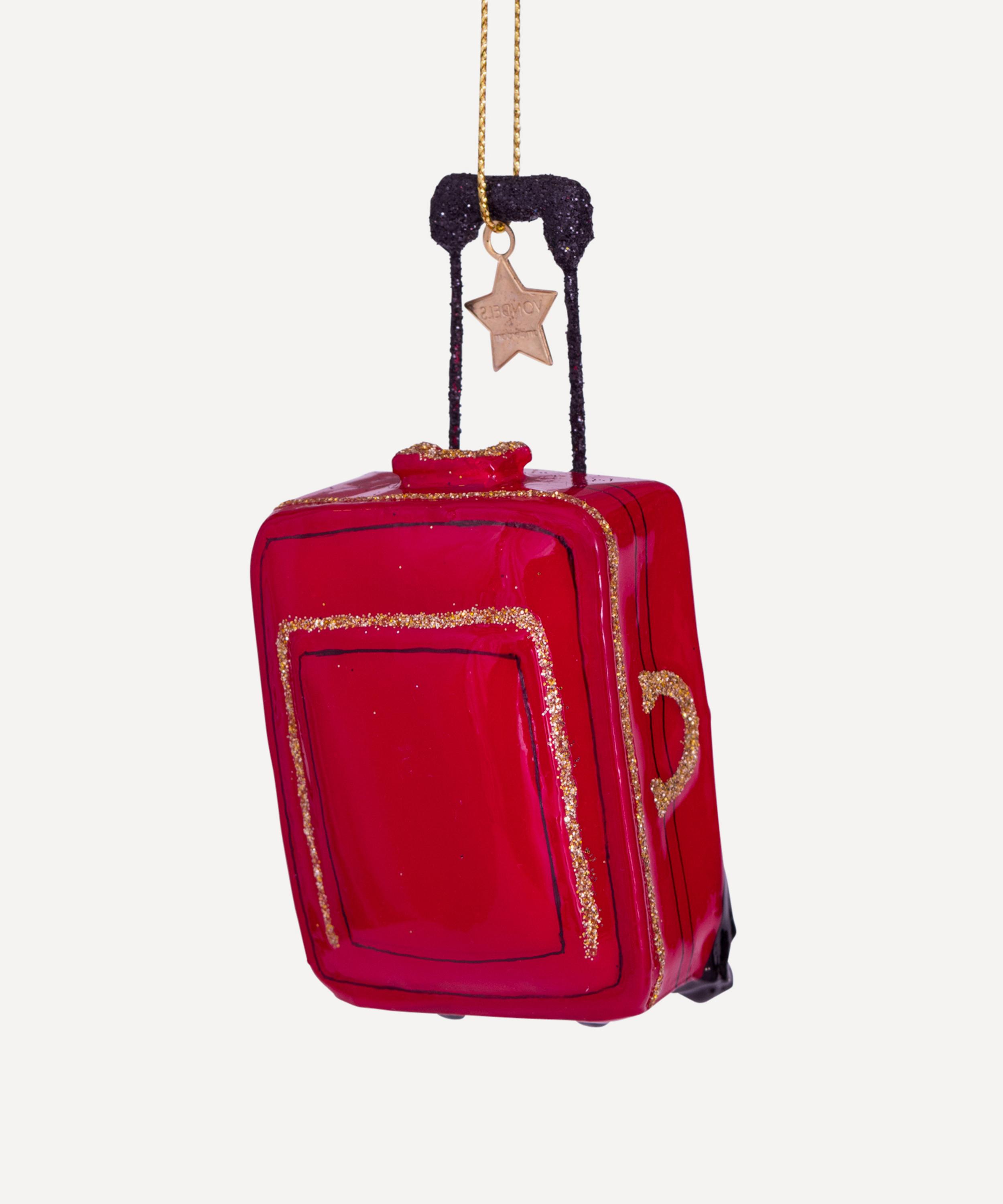 Christmas - Suitcase Glass Tree Ornament image number 0