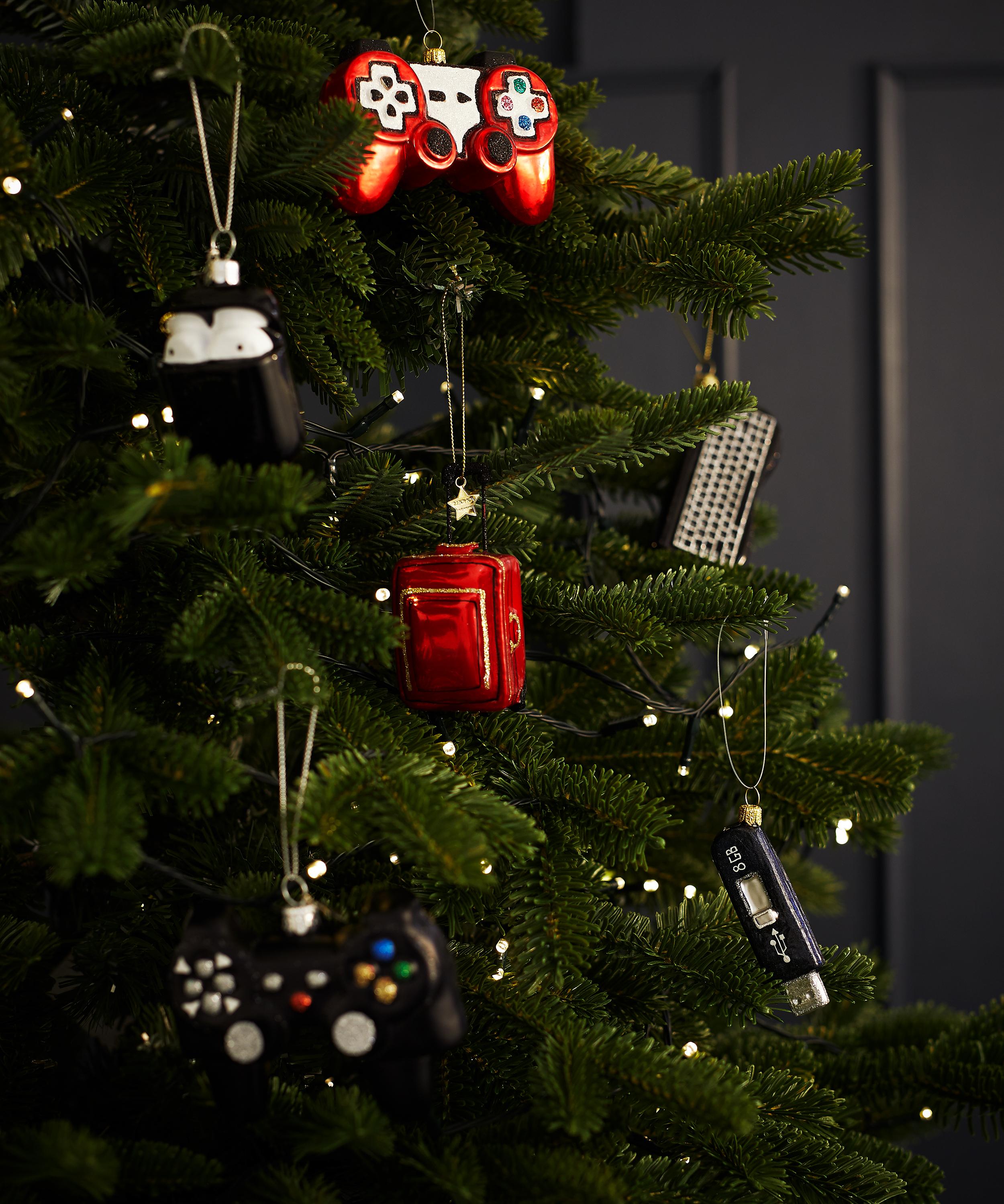 Christmas - Suitcase Glass Tree Ornament image number 1