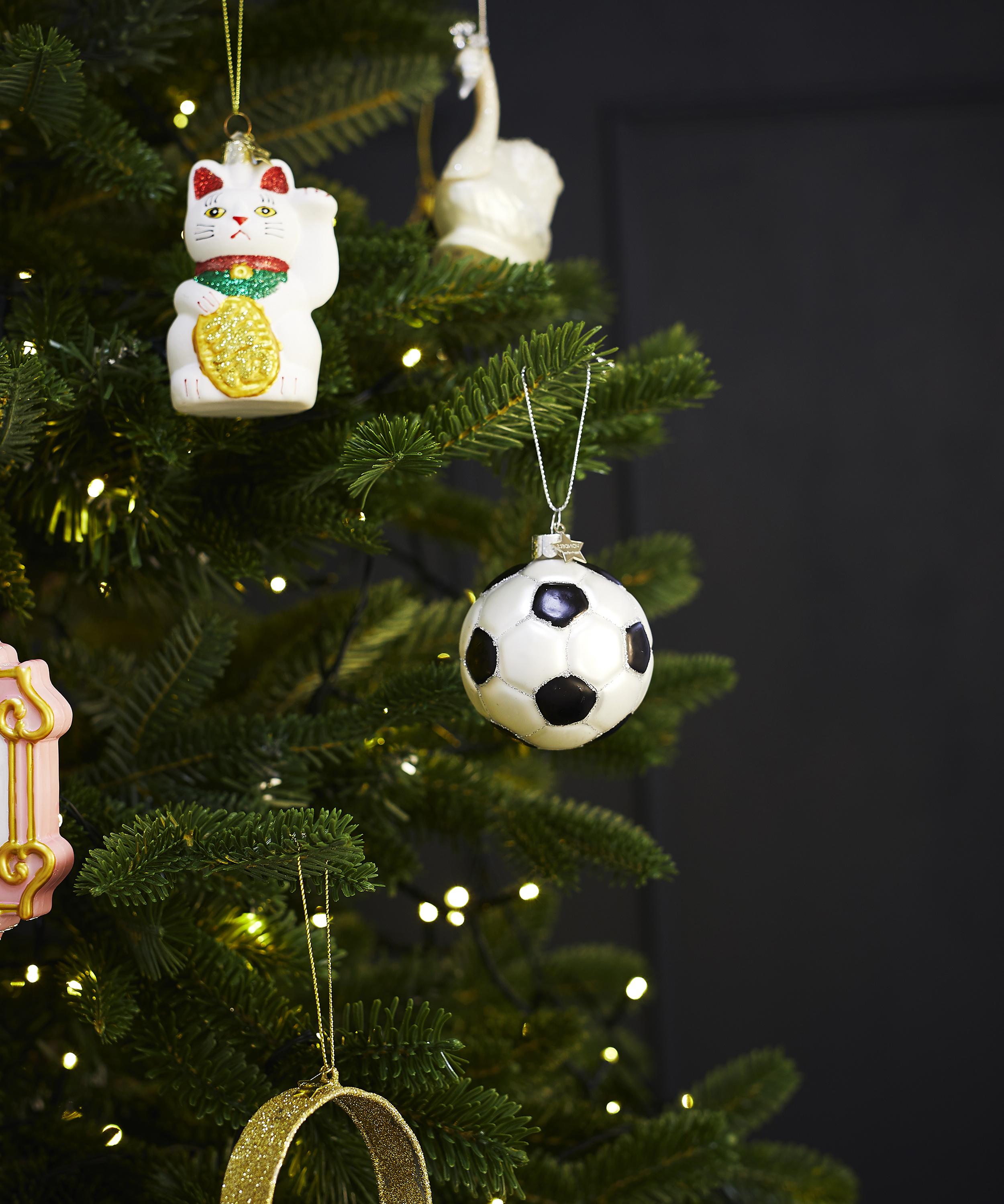 Christmas - Glass Football Ornament image number 1