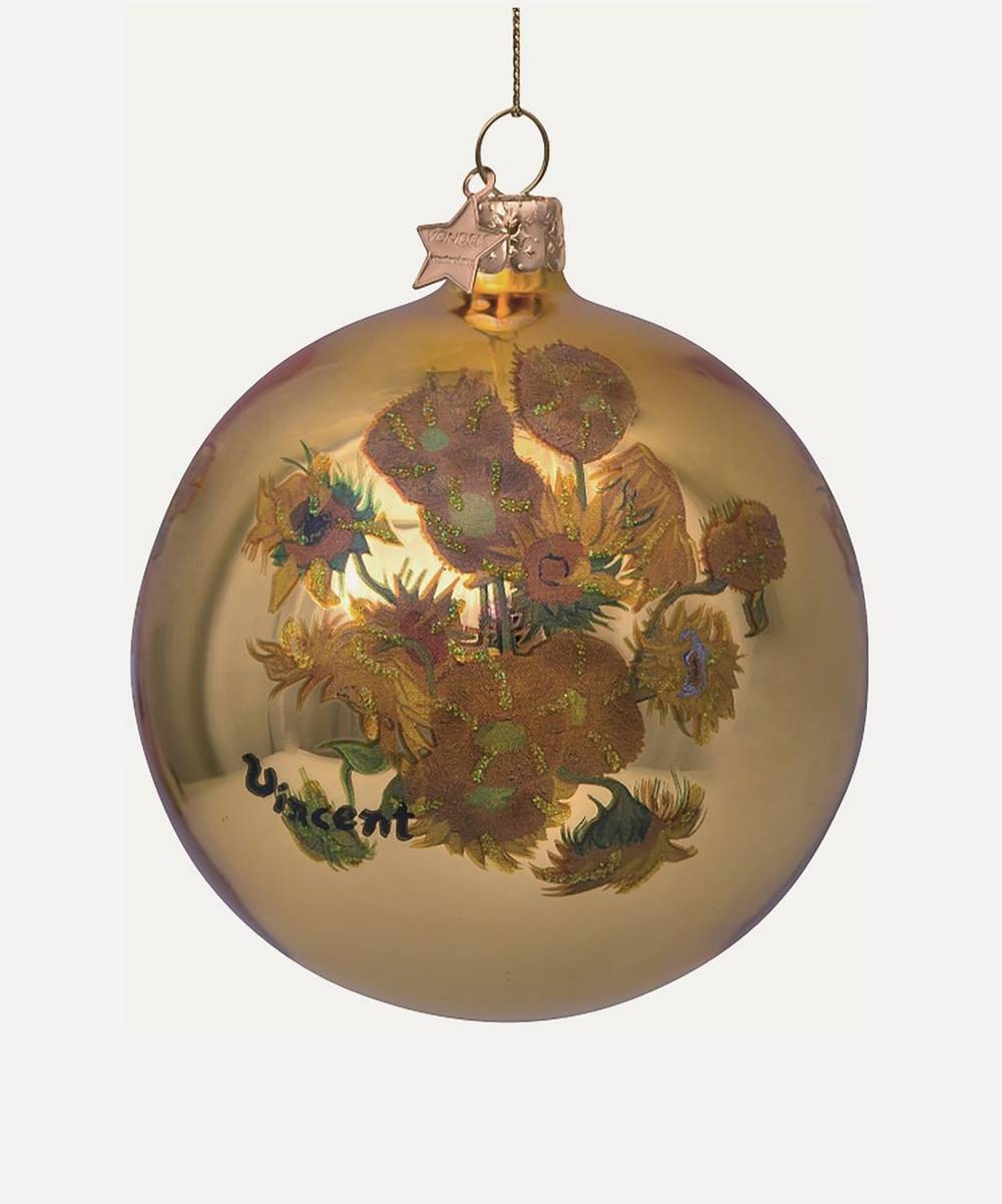 Christmas - Glass Van Gogh Sunflower Bauble
