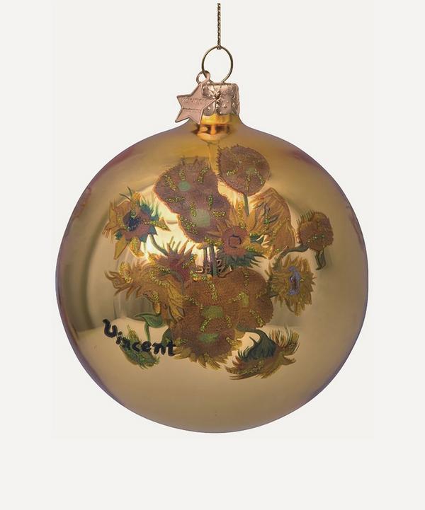 Christmas - Glass Van Gogh Sunflower Bauble image number null
