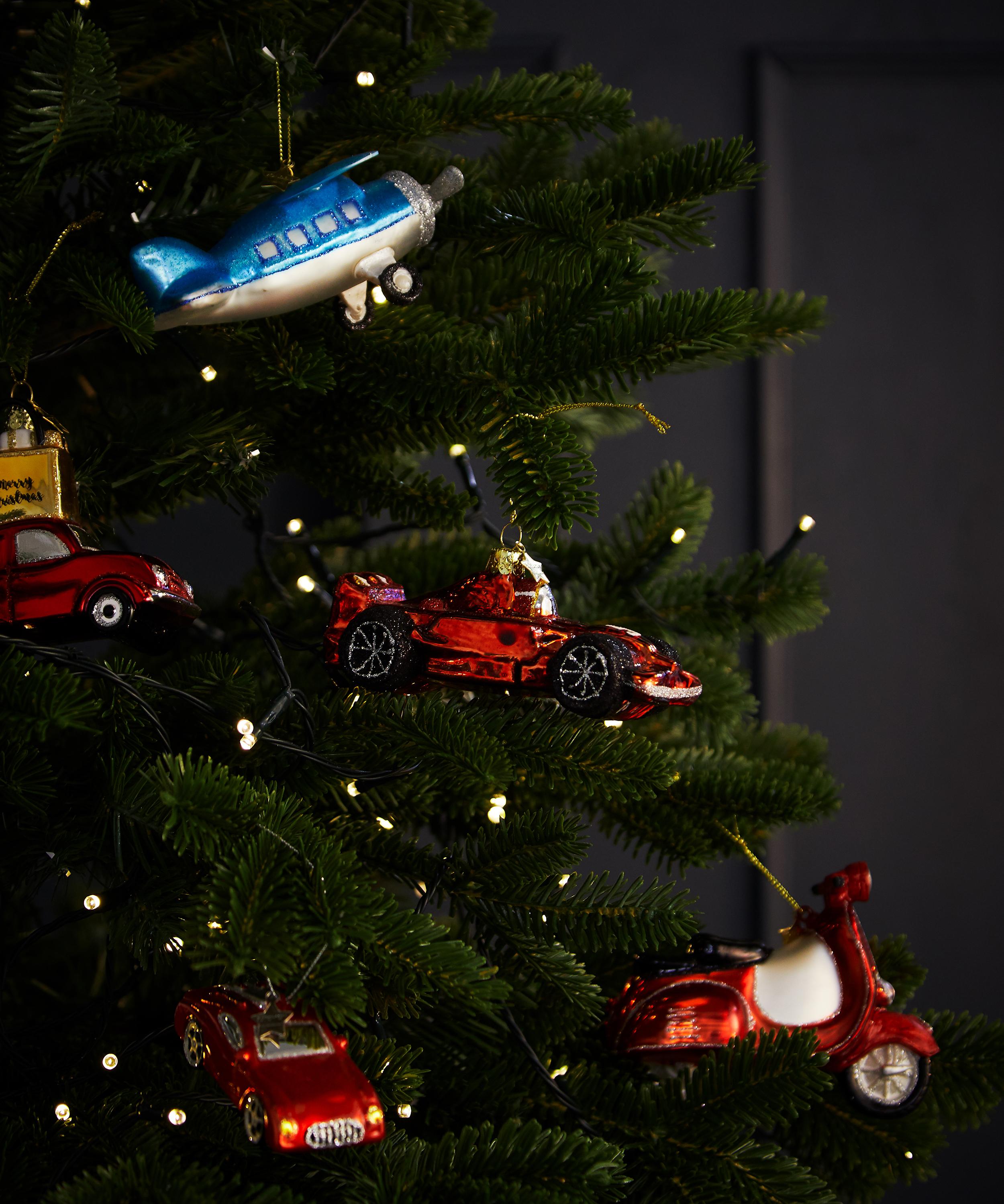 Christmas Glass Racing Car Ornament