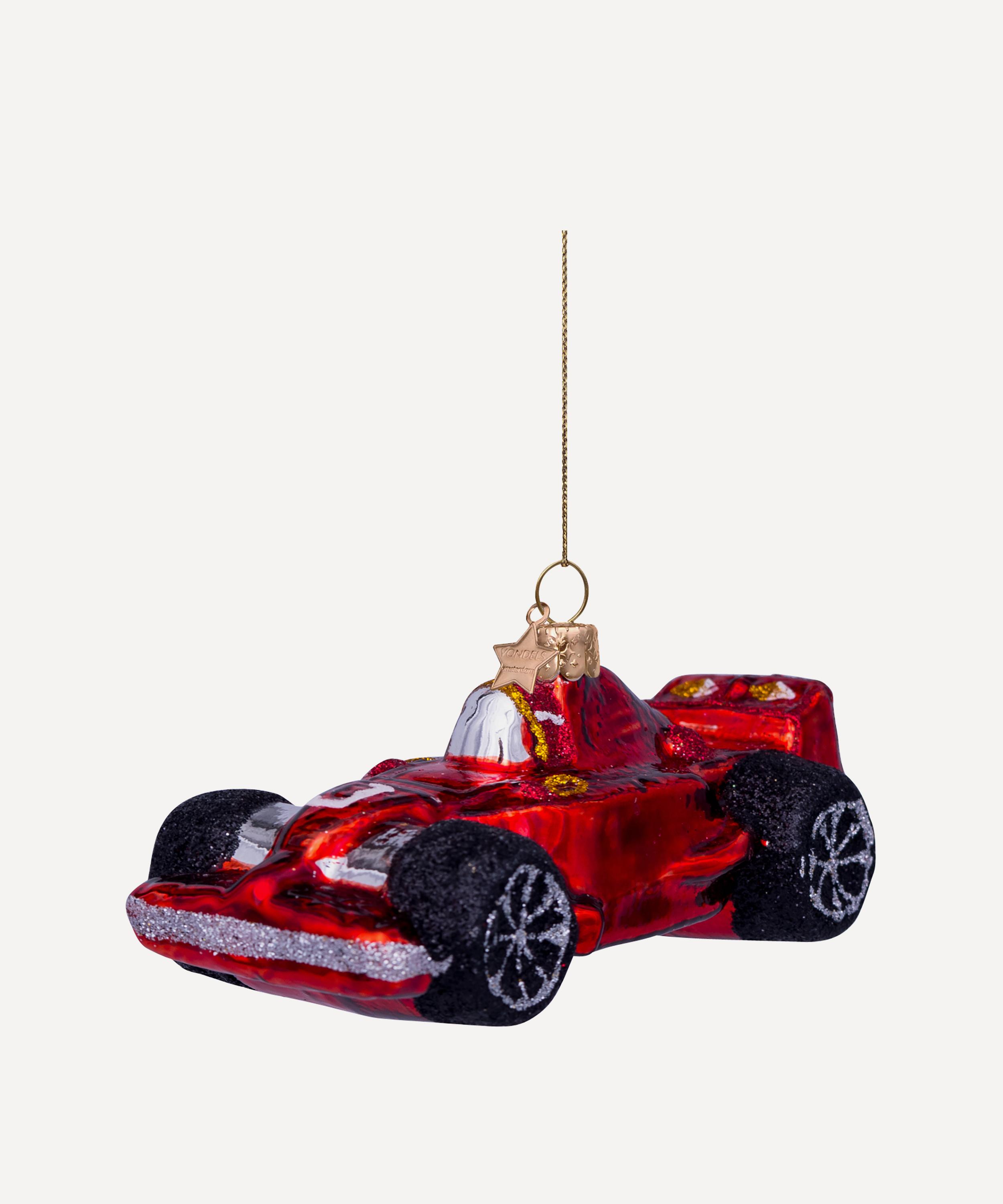 Christmas - Glass Racing Car Ornament image number 3