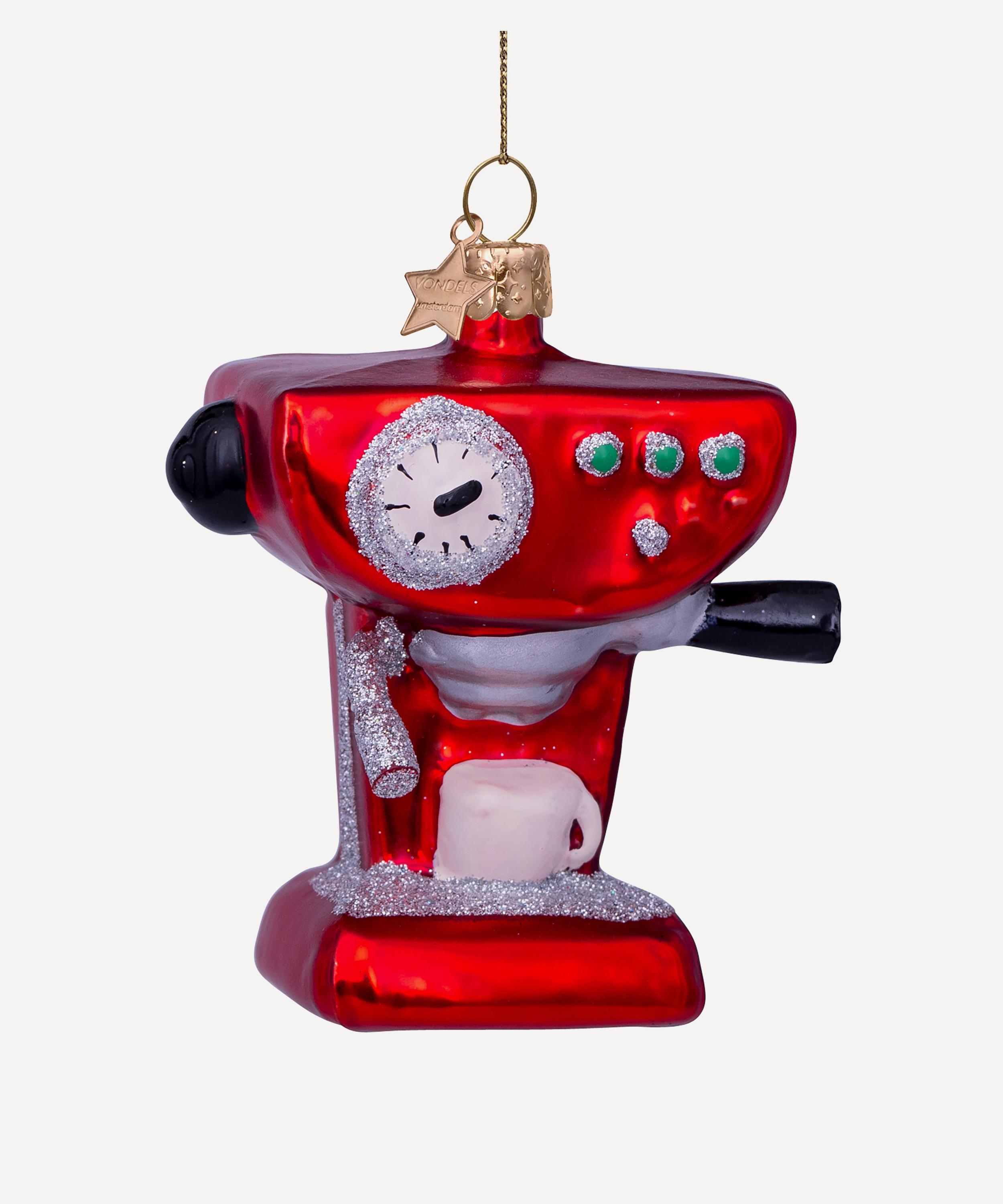 Christmas - Glass Coffee Machine Ornament image number 0