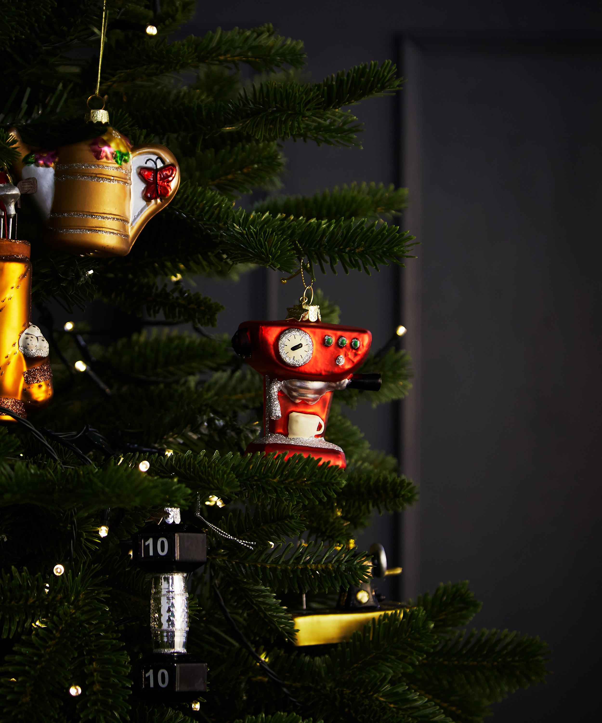 Christmas - Glass Coffee Machine Ornament image number 1