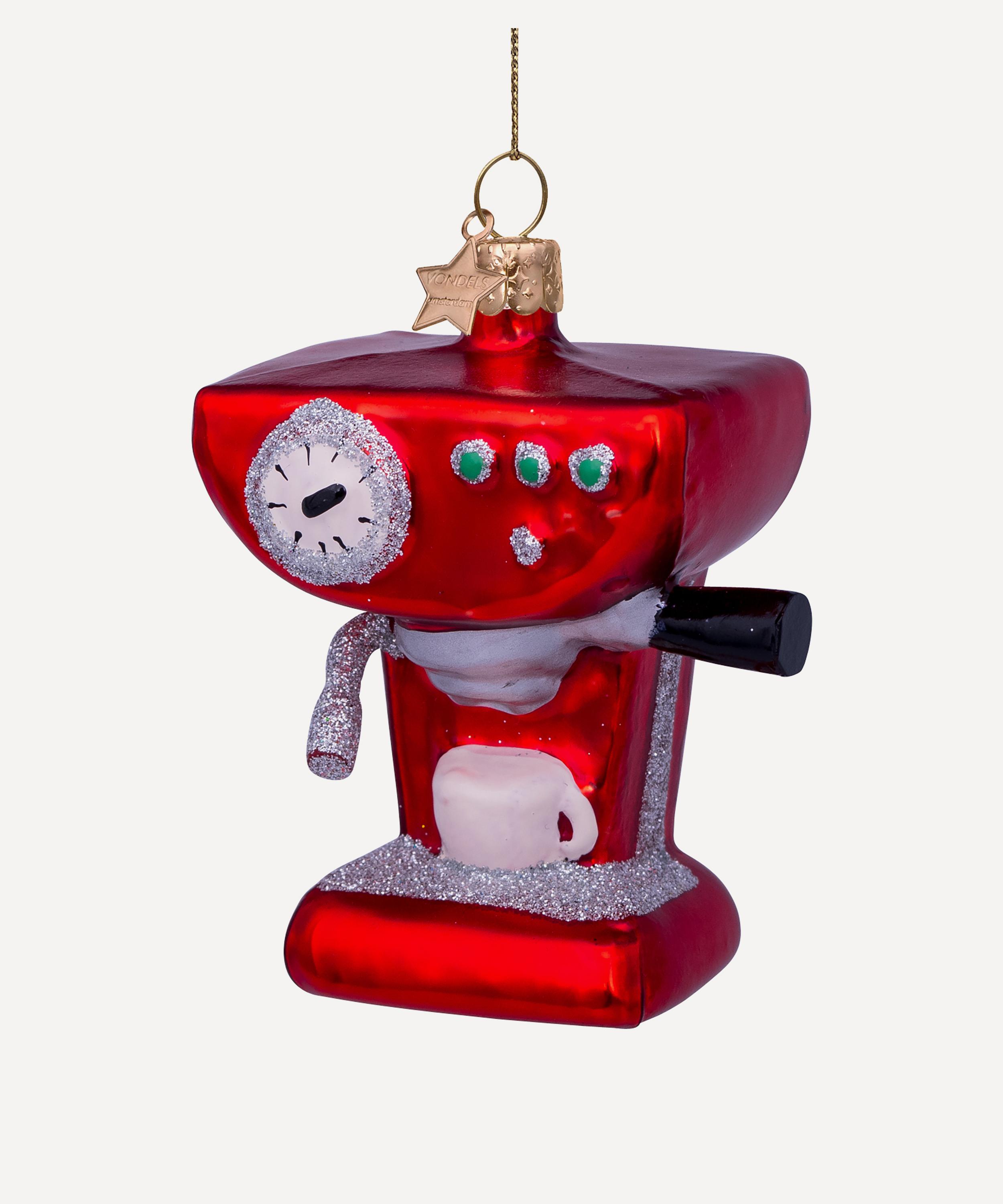 Christmas - Glass Coffee Machine Ornament image number 2