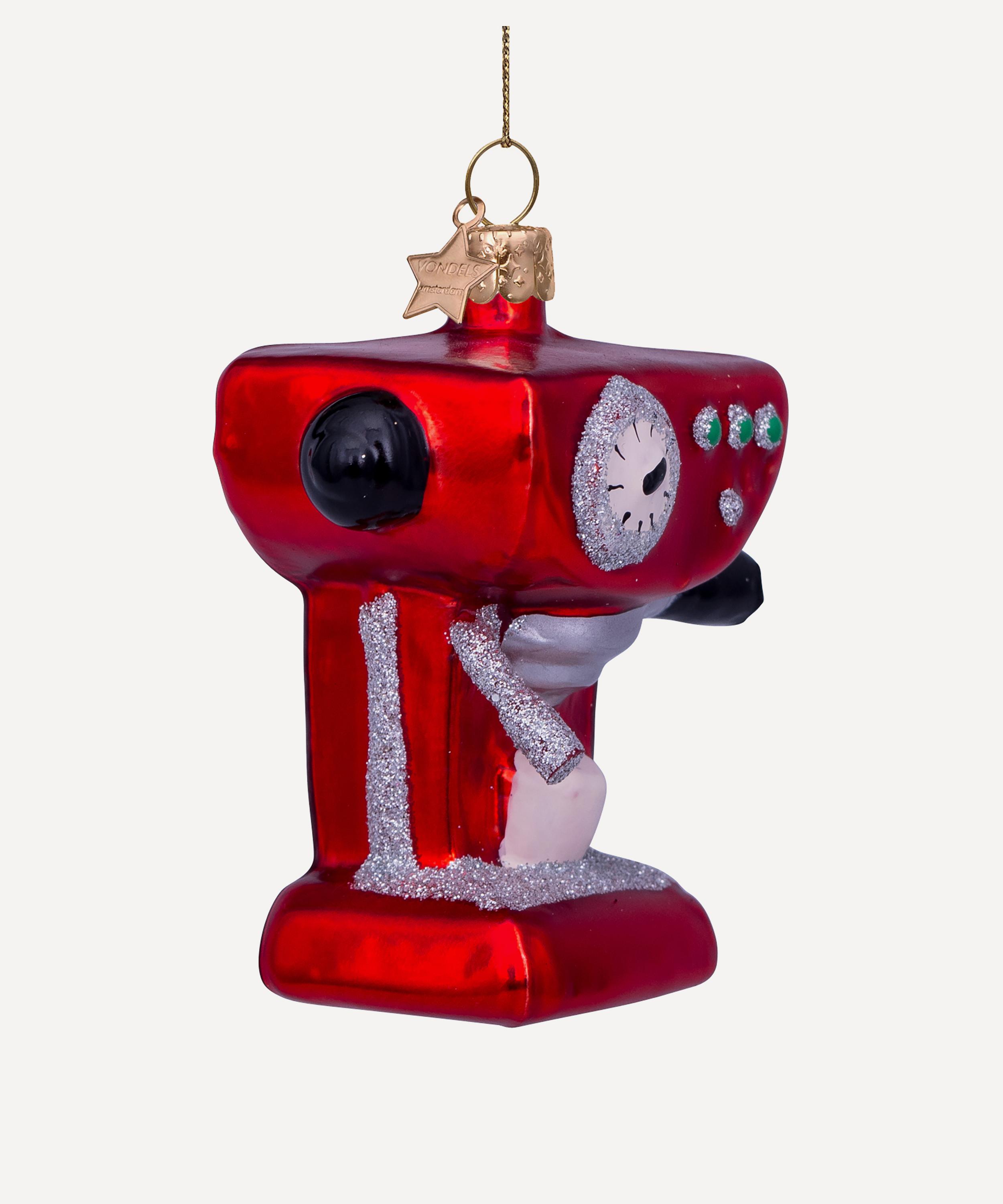 Christmas - Glass Coffee Machine Ornament image number 3
