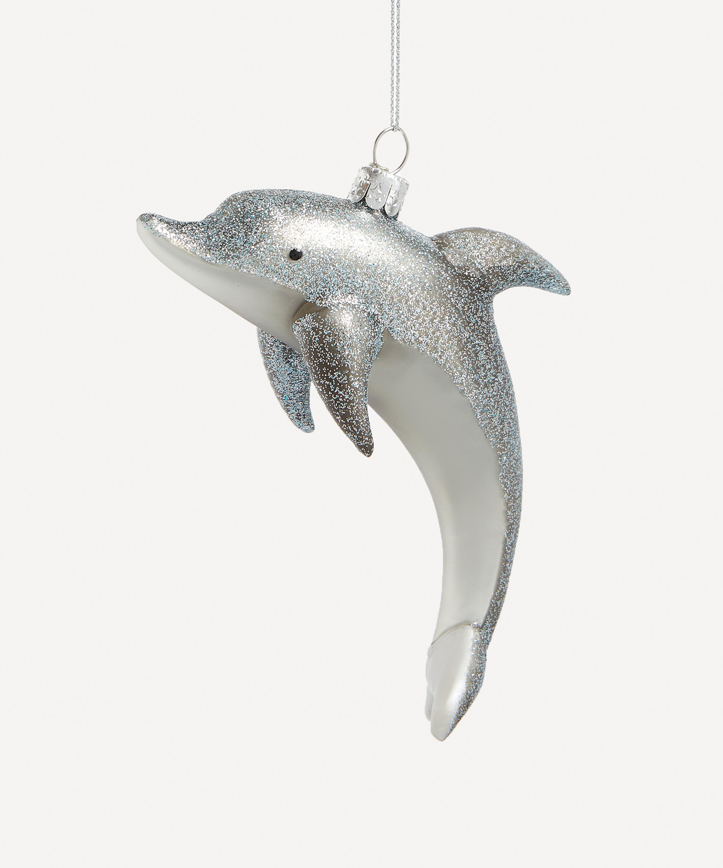 Christmas - Glitter Dolphin Tree Ornament image number 0