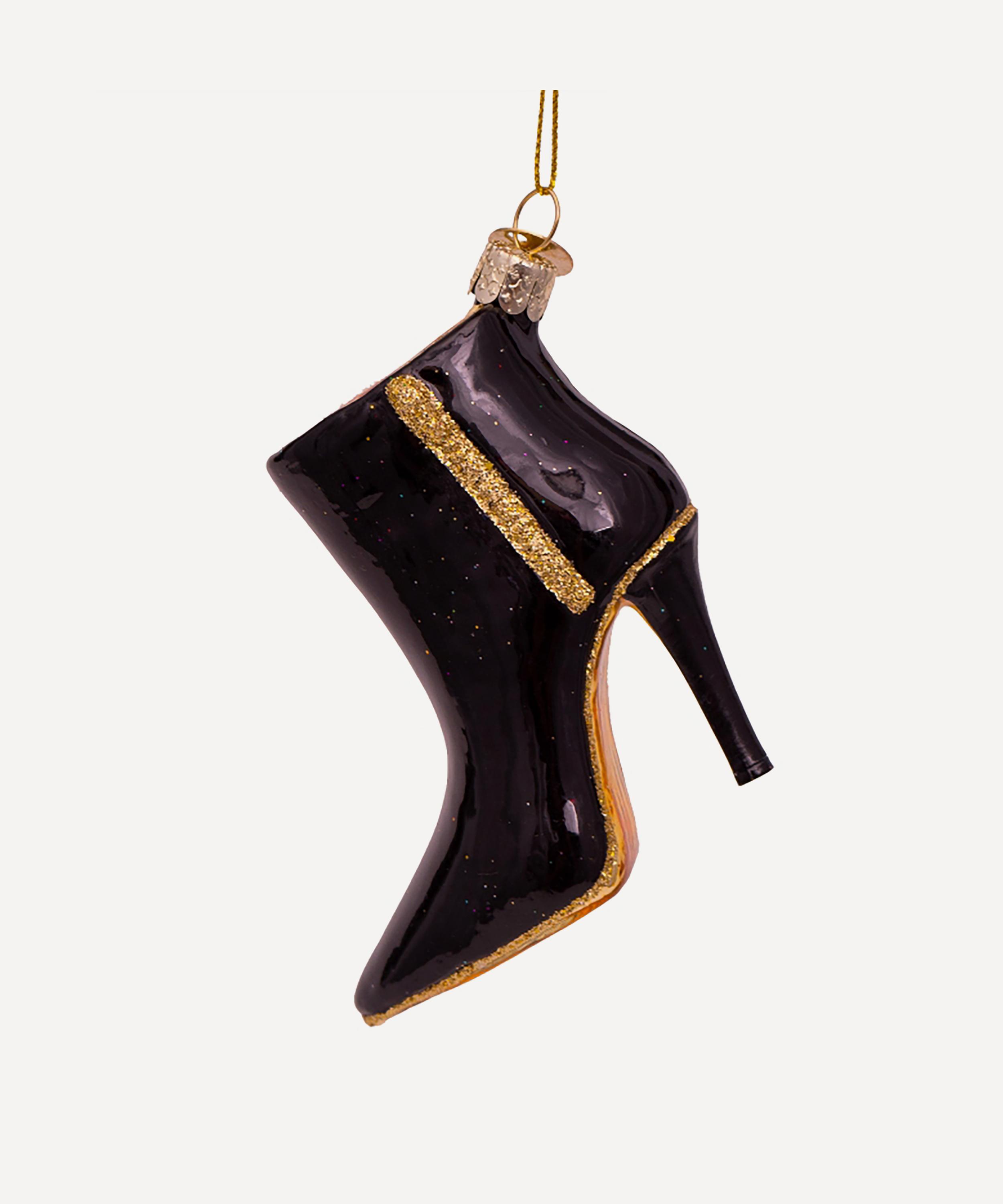 Christmas Glass High Heel Boot Ornament Liberty